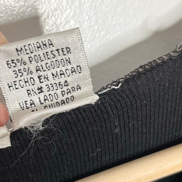 Vintage Y2K Energie Long Sleeve Embroidered Tee Womens Medium Black Floral - Picture 6 of 10